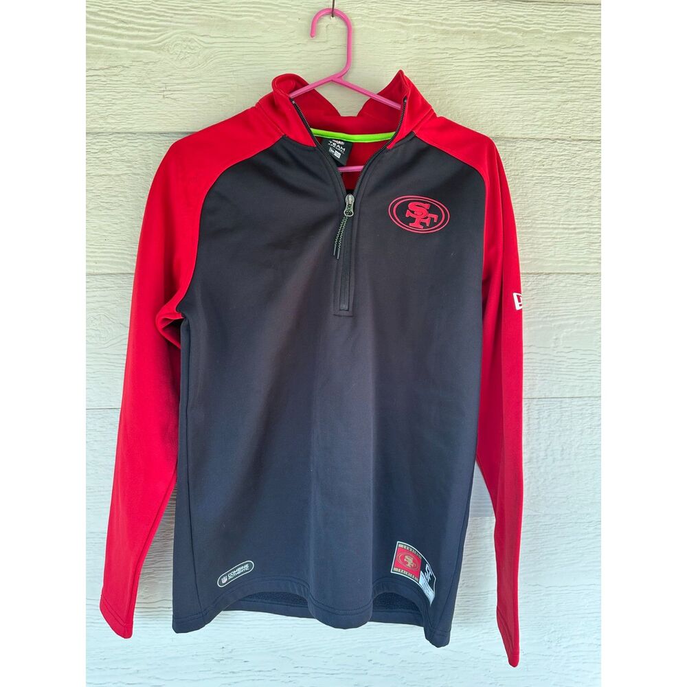 NFL Team Apparel San Francisco 49ers Combine Authentic New Era 1/4 Zip Mens M